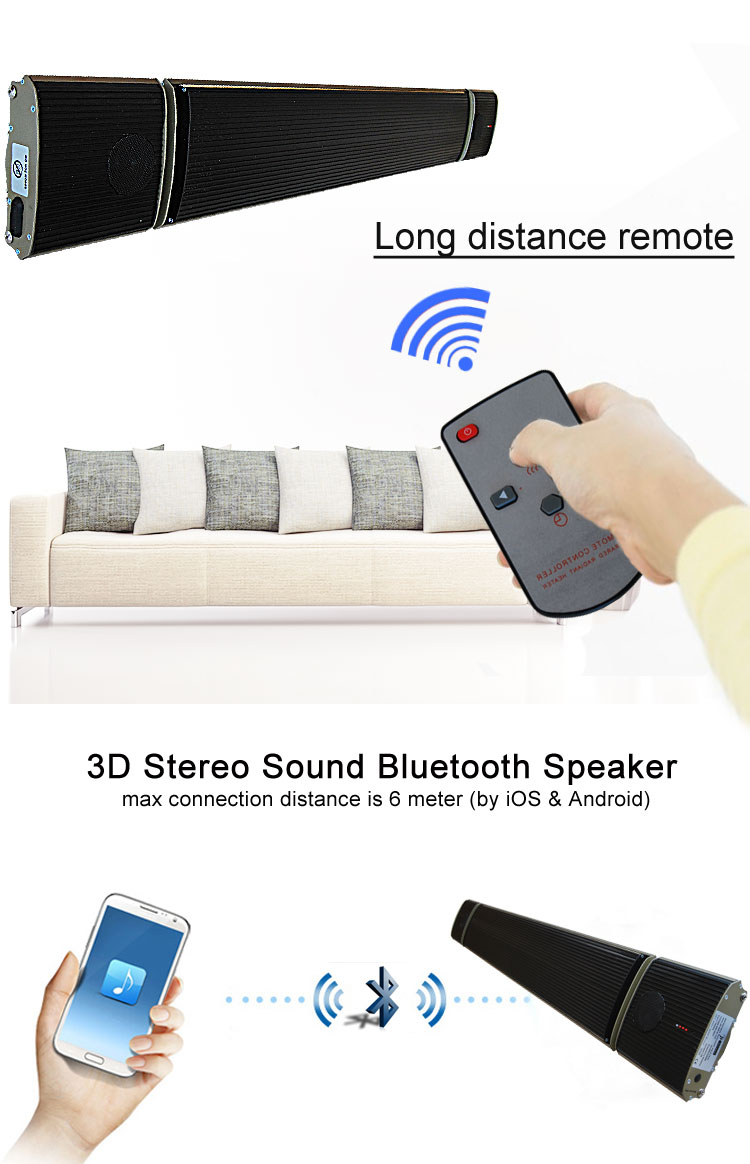 bluetooth speaker infrared heater bluetooth speaker infrared heater