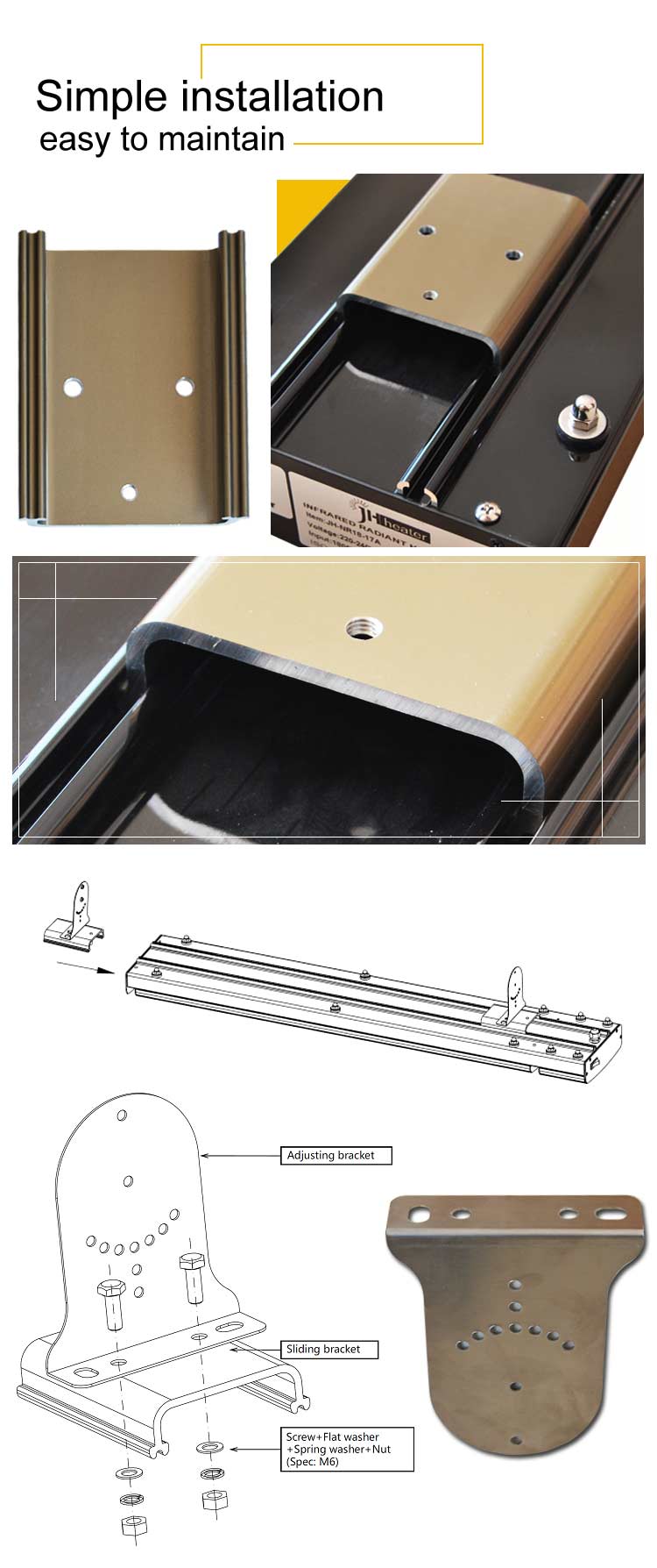 Simple installation and operation process of heater